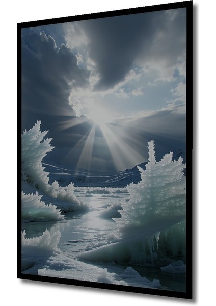 Çerçeve Görünümlü Buzul Çağı Masalı Yağlı Boya Görünümlü Dekoratif Ahşap Ev/işyeri/ofis Kare Tablo fiyatları