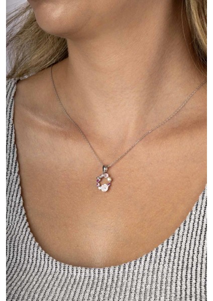 Inci Taneli Manolya Çiçeği Kadın Gümüş Kolye modelleri