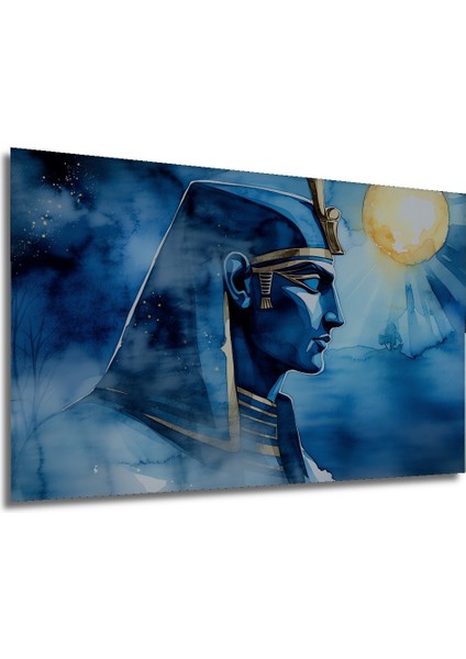 Firavun Tutankamon Sulu Boya Görünümlü Dekoratif Ahşap Ev/işyeri/ofis Kare Tablo modelleri