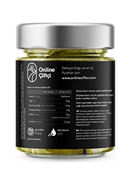 Premium Antep Fıstığı Kreması 200 gr Glutensiz, Palm Yağı İçermeyen Doğal Lezzet fırsatları