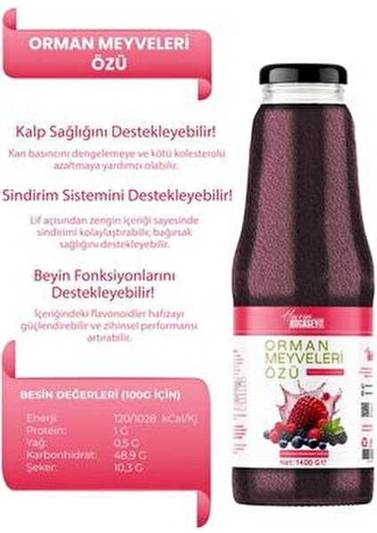 Orman Meyve Özü 1400 gr Doğal İçeriklerle Zenginleştirilmiş Lezzet