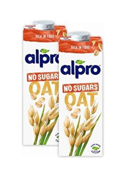 Yulaf Sütü 2x1L Şekersiz Kalsiyum Kaynağı Vegan Alternatif İçecek