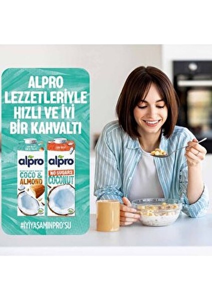 Hindistan Cevizli Badem Sütü 2x1L Vegan ve Vejetaryenler İçin Sağlıklı Alternatif İçecek