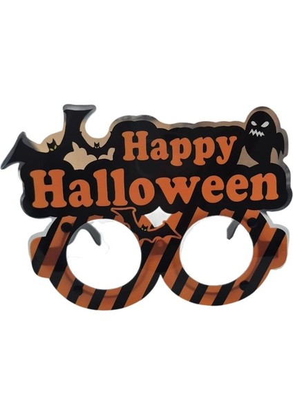 Happy Halloween Yazılı Figürlü 3D Plastik Pvc Parti Gözlüğü Model V 1 Adet