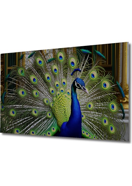 Muhteşem Tavus Kuşu Yağlı Boya Görünümlü Ev/işyeri/ofis Dekoratif Ahşap Kare Tablo fiyatları