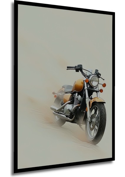 Çerçeve Görünümlü Altın Rüzgarı Motor Yağlı Boya Görünümlü Dekoratif Ahşap Işyeri/ofis Kare Tablo modelleri