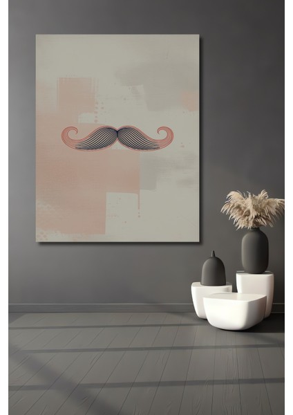 Retro Bıyık Illüstrasyon Dekoratif Ahşap Dekoratif Ev/işyeri/ofis Kare Tablo