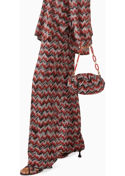 Mıssonı Lurex Örgülü Zincir Kese, Işıltılı & Şık Çanta, Zigzag Desen fiyatları