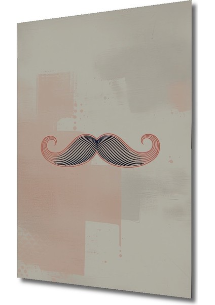 Retro Bıyık Illüstrasyon Dekoratif Ahşap Dekoratif Ev/işyeri/ofis Kare Tablo fiyatları