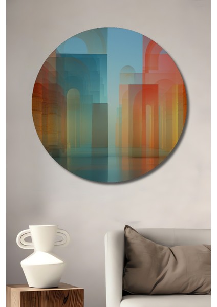 Rüya Gibi Kolonlar Modern Sanat Dekoratif Ahşap Ev/işyeri/ofis Yuvarlak Tablo