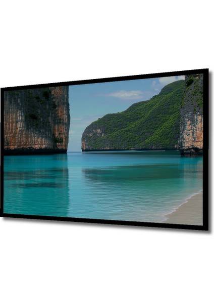 Çerçeve Görünümlü Tropikal Cennet Sulu Boya Görünümlü Dekoratif Ahşap Ev/işyeri/ofis Kare Tablo fiyatları