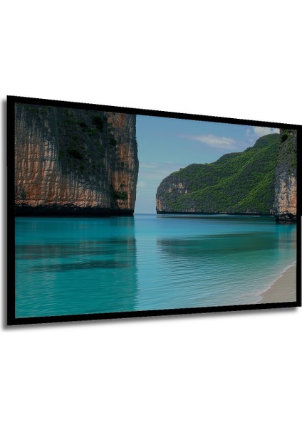 Çerçeve Görünümlü Tropikal Cennet Sulu Boya Görünümlü Dekoratif Ahşap Ev/işyeri/ofis Kare Tablo modelleri