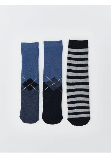 Desenli Erkek Çocuk Havlu Soket Çorap 3'lü (W5) fiyatları
