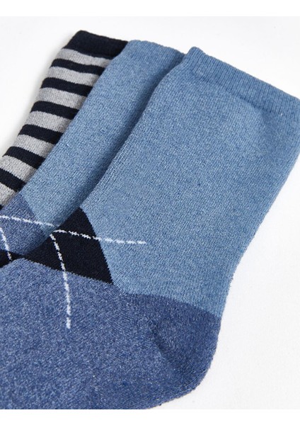 Desenli Erkek Çocuk Havlu Soket Çorap 3'lü (W5) fırsatları