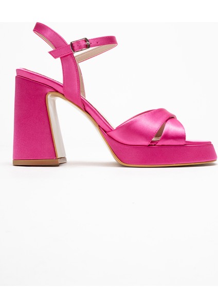Lello Fuşya Saten Kadın Platform Topuklu Ayakkabı modelleri