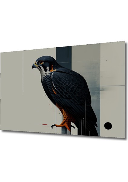 Minimalist Şahin Yağlı Boya Görünümlü Dekoratif Ahşap Ev/işyeri/ofis Kare Tablo fiyatları