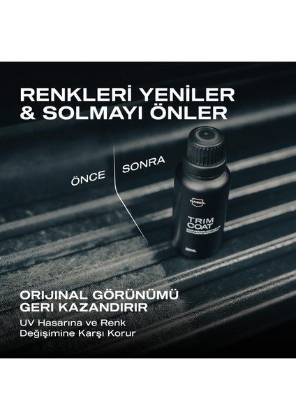Trimcoat Araç Plastik Yenileyici,Onarıcı ve Koruyucu Nano Seramik Kaplama-2 Yıl Dayanım-30ml modelleri