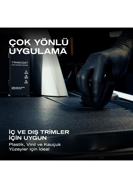 Trimcoat Araç Plastik Yenileyici,Onarıcı ve Koruyucu Nano Seramik Kaplama-2 Yıl Dayanım-30ml