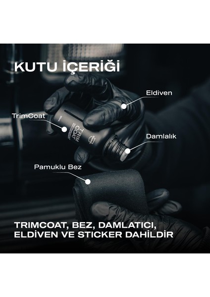 Trimcoat Araç Plastik Yenileyici,Onarıcı ve Koruyucu Nano Seramik Kaplama-2 Yıl Dayanım-30ml