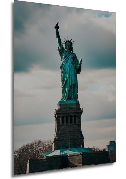 Özgürlük Heykeli Modern Sanat Yağlı Boya Görünümlü Dekoratif Ahşap Ev/işyeri/ofis Kare Tablo modelleri