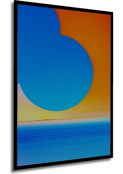 Çerçeve Görünümlü Modern Sanat Okyanus Esintisi Dekoratif Ahşap Ev/işyeri/ofis Kare Tablo modelleri