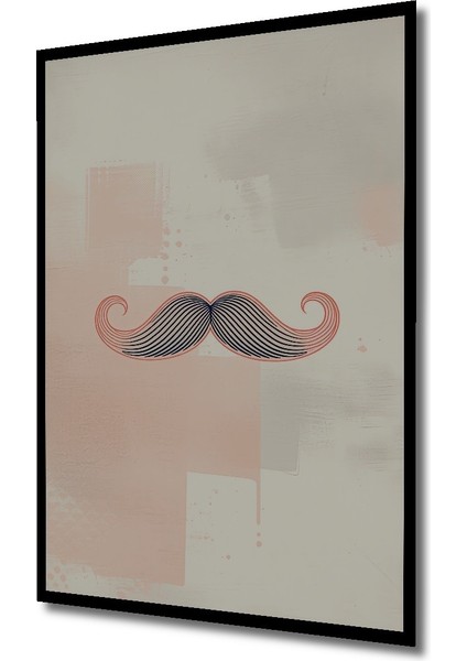 Çerçeve Görünümlü Retro Bıyık Illüstrasyon Dekoratif Ahşap Dekoratif Ev/işyeri/ofis Kare Tablo fiyatları