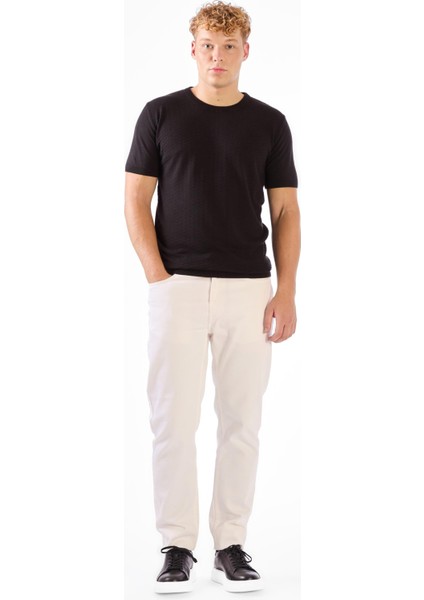 Siyah O Yaka Düz Renk Kısa Kollu Slim Fit Triko Tshirt fırsatları