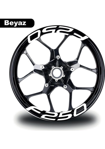 Bajaj F250 Jant Içi Yazı Sticker Modeli Beyaz