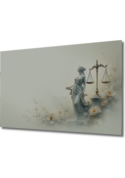 Adalet Tanrıçası Çiçek Bahçesi Yağlı Boya Görünümlü Dekoratif Ahşap Ev/işyeri/ofis Kare Tablo fiyatları