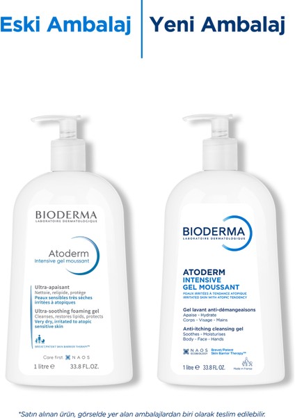 Atoderm Intensive Foaming Gel Çok Kuru Atopi Eğilimli Cilt Onarıcı Temizleme Jeli Niasinamid 1 Lt fiyatları