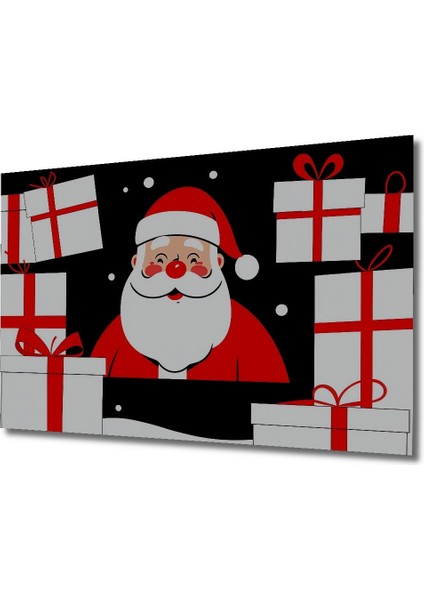 Noel Baba Hediye Yağlı Boya Görünümlü Dekoratif Dekoratif Ahşap Ev/işyeri/ofis Kare Tablo fiyatları