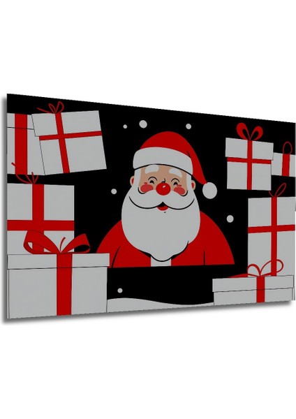 Noel Baba Hediye Yağlı Boya Görünümlü Dekoratif Dekoratif Ahşap Ev/işyeri/ofis Kare Tablo modelleri