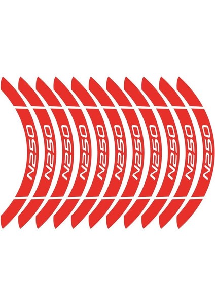 Neon Turuncu Bajaj N250 Geniş Jant Sticker Etiket Modeli modelleri