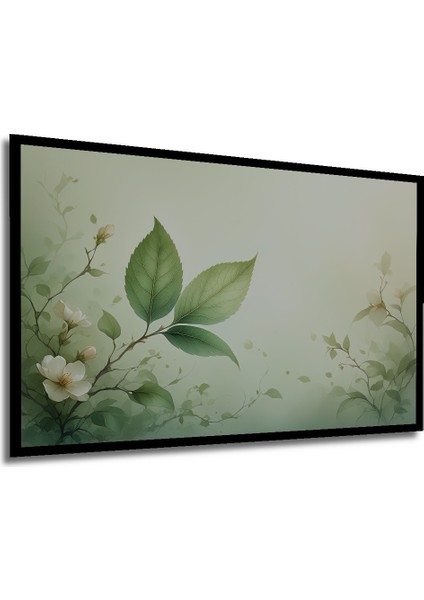 Çerçeve Görünümlü Sakura Çiçekleri Sulu Boya Görünümlü Dekoratif Ahşap Ev/işyeri/ofis Kare Tablo modelleri