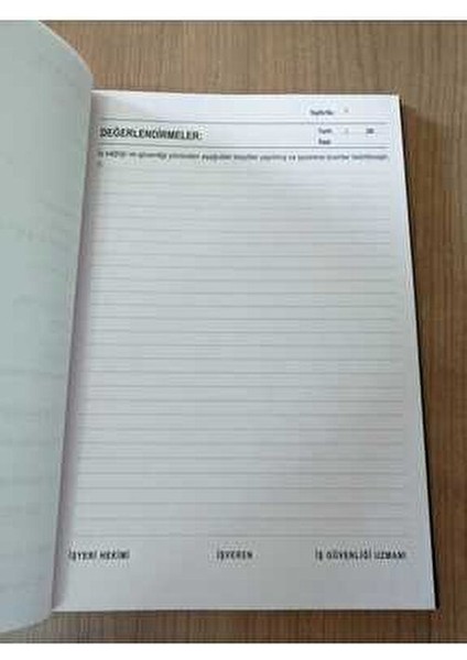 Ciltli İş Sağlığı ve Güvenliği Defteri 100 Sayfa Mavi Renkli Kırtasiye Ürünü fiyatları