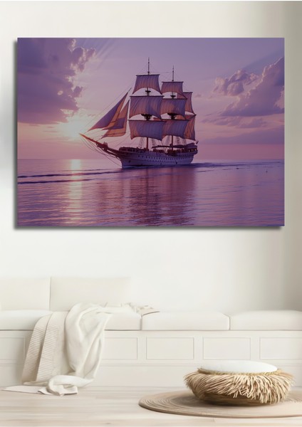 Gün Batımı Fırtınası Dekoratif Ahşap Ev/işyeri/ofis Kare Tablo