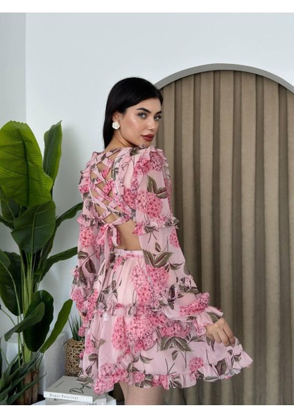 Avellino Sırt Dekolteli Elbise