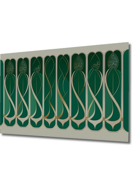 Yeşil Altın Arabesk Modern Sanat Dekoratif Ahşap Ev/işyeri/ofis Kare Tablo fiyatları