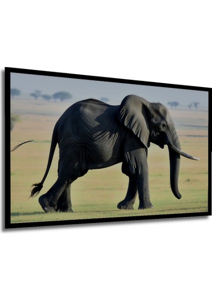 Çerçeve Görünümlü Savana Fil Yağlı Boya Görünümlü Dekoratif Ahşap Ev/işyeri/ofis Kare Tablo modelleri