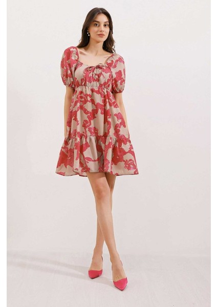 2351 Kloş Poplin Elbise - D. Fuşya fiyatları