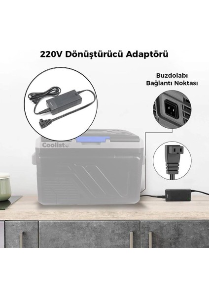 Cltacdc Kompresörlü Araç Buzdolapları Için 220VOLT/12VOLT 6,0AH Dönüştürücü Adaptör fırsatları