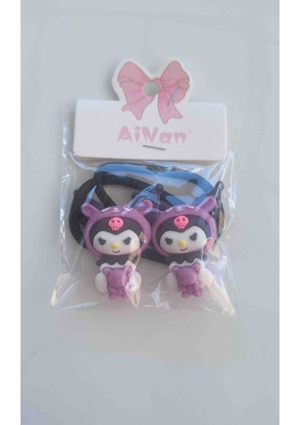 Kuromi Ikili Lastik Çocuk Tokası