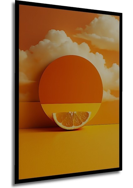 Çerçeve Görünümlü Modern Turuncu Rüyası Portakal Dilimi Dekoratif Ahşap Ev/işyeri/ofis Kare Tablo modelleri