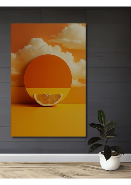 Modern Turuncu Rüyası Portakal Dilimi Dekoratif Ahşap Ev/işyeri/ofis Kare Tablo