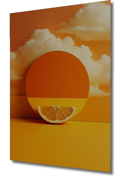 Modern Turuncu Rüyası Portakal Dilimi Dekoratif Ahşap Ev/işyeri/ofis Kare Tablo fiyatları