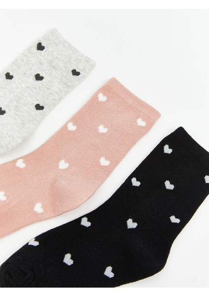 Desenli Kız Çocuk Soket Çorap 5'li (W5) fiyatları