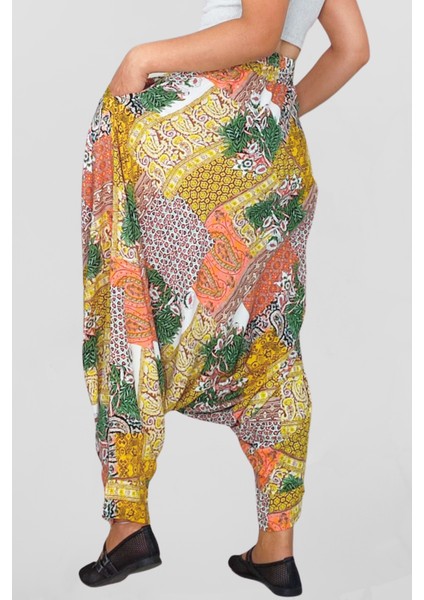 Viskon Kumaş Çift Cepli Bohem Tarzı Kadın Şalvar fiyatları