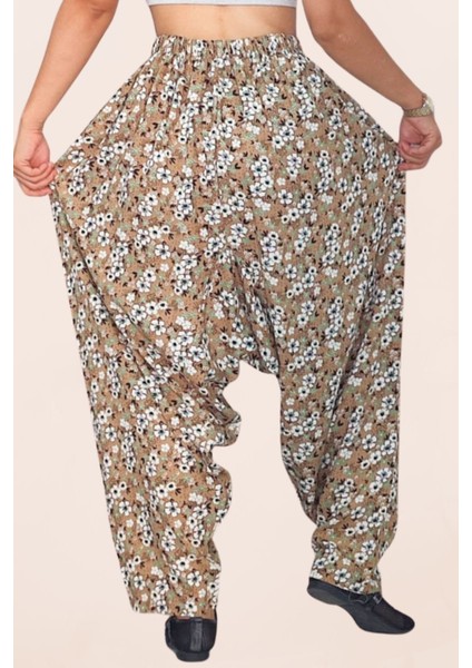 Çiçek Desenli Viskon Kumaş Kadın Şalvar modelleri