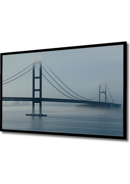 Çerçeve Görünümlü Sisli Köprü Manzarası Dekoratif Ahşap Ev/işyeri/ofis Kare Tablo fiyatları