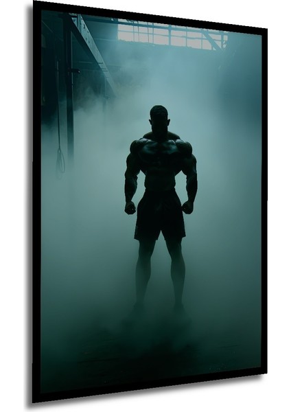 Çerçeve Görünümlü Sisli Salon Atlet Yağlı Boya Görünümlü Ev/işyeri/ofis Dekoratif Ahşap Kare Tablo modelleri